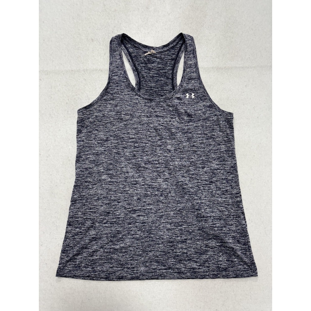 Under Armour Tank Womens Medium Blue Scoop Neck Racerback Running Athletic Top